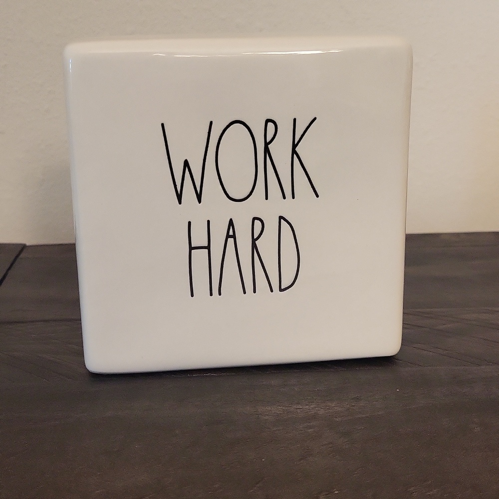 Rae Dunn Be Brave Work Hard Table Top Decor